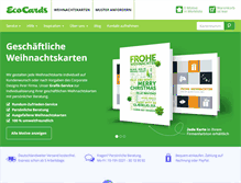 Tablet Screenshot of eco-weihnachtskarten.de